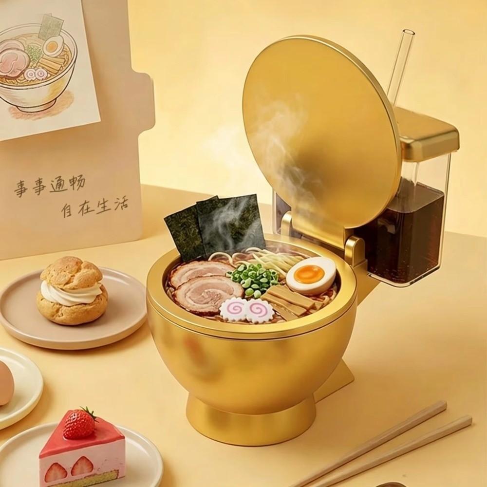 Large Capacity Noodle Bowl Detachable Ramen Bowl Funny Ramen Bowl Set for Office Dorm Desk Decor