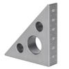 Triangle Ruler Aluminum Alloy 4590 Degree Frosted Right Angle Gauge Woodworking Tool