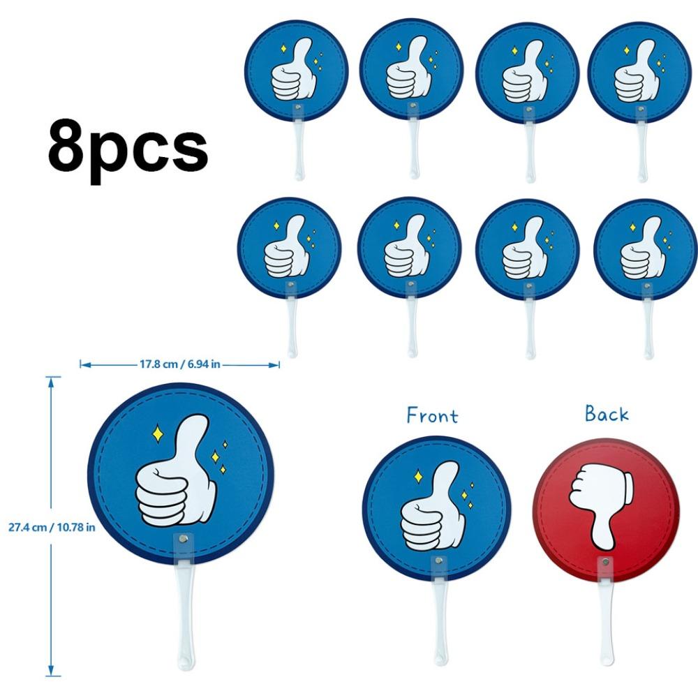 8pcs Expression Judges' Cards Yes/No Hold Up The Sign Hand Held Response Card Party Game