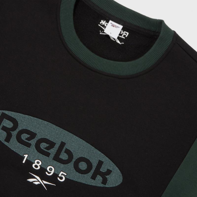 Reebok Свитшот в стиле колор-блок Heritage   Черный Зеленый Rets5fm42bk