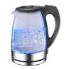 Portable Electric Glass Kettle 1.7L with Blue LED Light and Stainless Steel Base