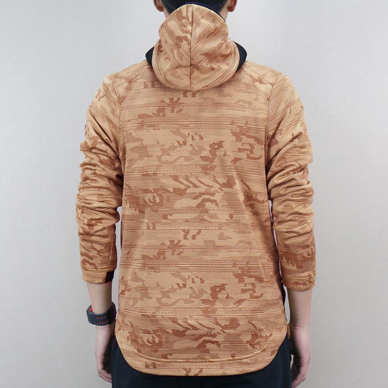 Nike Sportswear Fleece-Lined Hooded Jacket Men Outerwear Earth-Yellow 890573-722