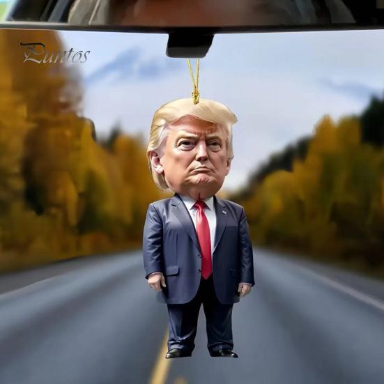 6 шт. Рождественские украшения, мультяшный персонаж, подвеска с шнурком, легко повесить, подвеска на рождественскую елку, зеркало заднего вида, декор