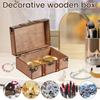 Pirate Treasure Chest Vintage Wood Storage Jewel Box Cosmetics Decorative Trunk Case Durable Organizer Gift Package Toy