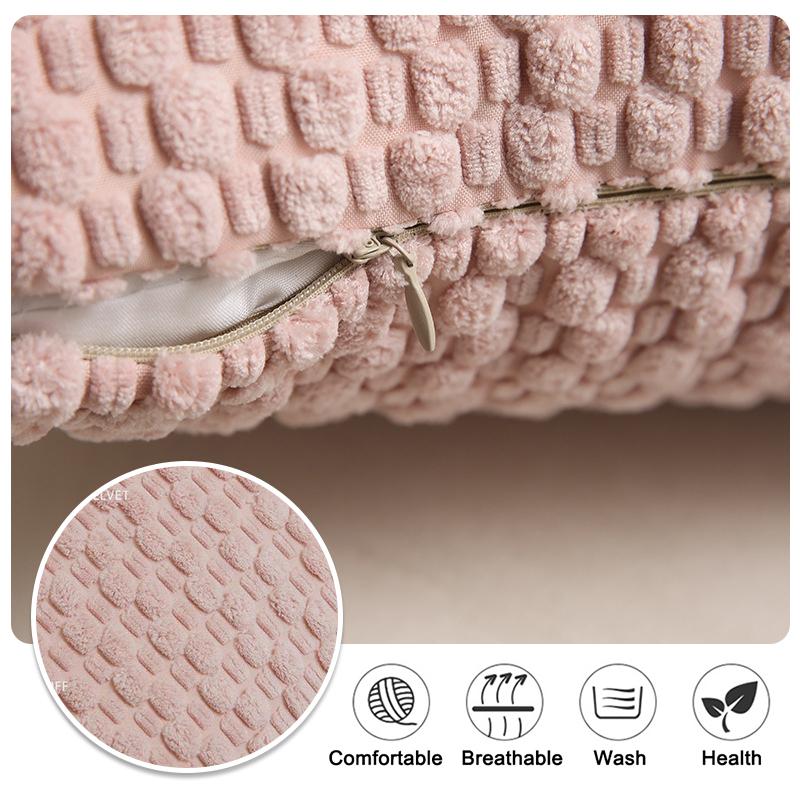 double-sided design Throw pillows cover Soft Boho style Square pillowcases Farm Neutral Nordic Home Decor Striped Corduroy 1PC