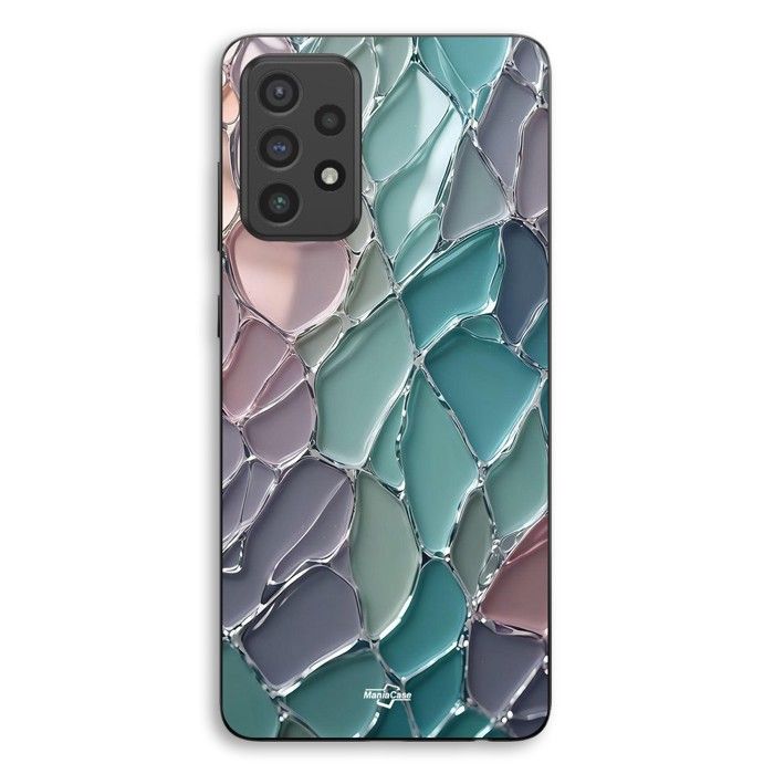 Coque de téléphone - MANIACASE - Samsung Galaxy A73 - Écailles de verre colorés - Silicone TPU - Noir