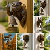 Dog Welcome Bell Doberman Bulldog Door Bell with Welcome Sign Retro Shopkeepers