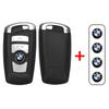 4 Buttons BMW CAS4 Smart Key Fob Shell Uncut Emergency Blade Frame For 1 3 5 7 Series X5 X6 Replacement Key Case Housing Cover FR5