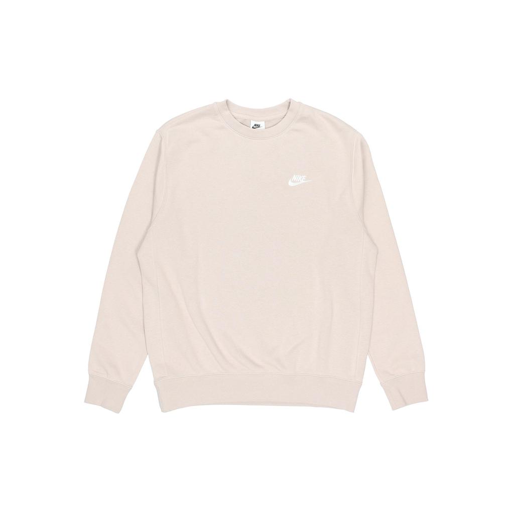 Nike Sportswear Club French Terry Embroidered Logo Crewneck Sweatshirt Men Sweatshirt Milk-White BV2667-236