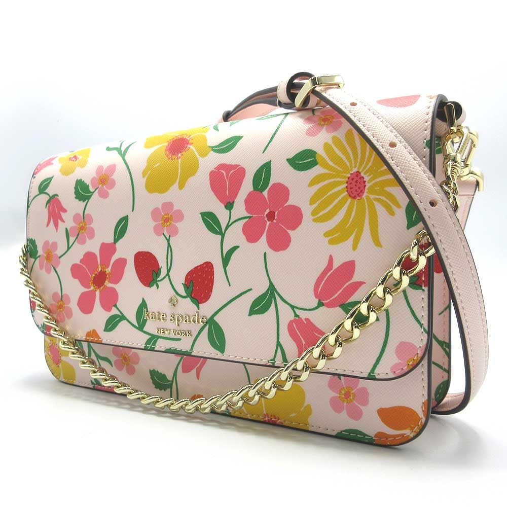 Новая сумка через плечо Spade Kate Spade New York Madison PVC Flap Crossbody 2WAY Crossbody KG735 650 Аутлет [Кейт Йорк] (Розовый Мульти) Женский [Товар]