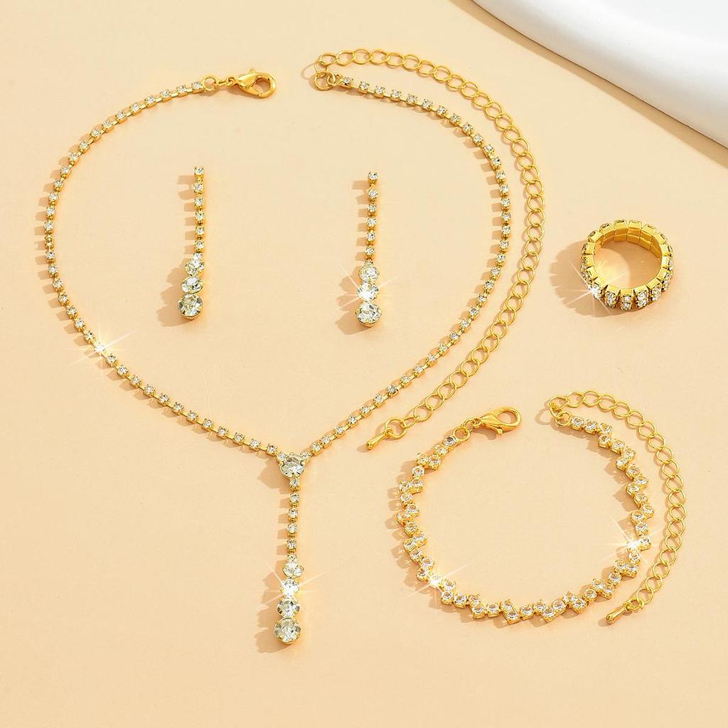 Элегантный комплект свадебных украшений: Серьги, Ожерелье и Браслет с Различными Вариантами