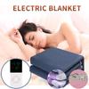 Cozy Soft Flannel Electric Heated Winter Blanket Electric Blanket Electric Heated Soft Temperature Control Timed Close