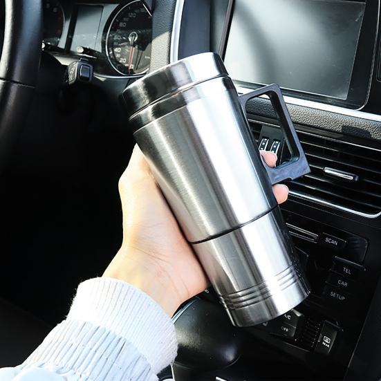 Автомобильный электрический чайник, съемный, с быстрым нагревом, 12/24 В, 300 мл, электрический автомобильный чайник из нержавеющей стали с подогревом, чашка для воды, чая, кофе, молока