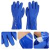 PVC Chemical Resistance Gauntlet Knitted Cotton Lined Straight Sleeve Safety Gloves Non slip(XL )