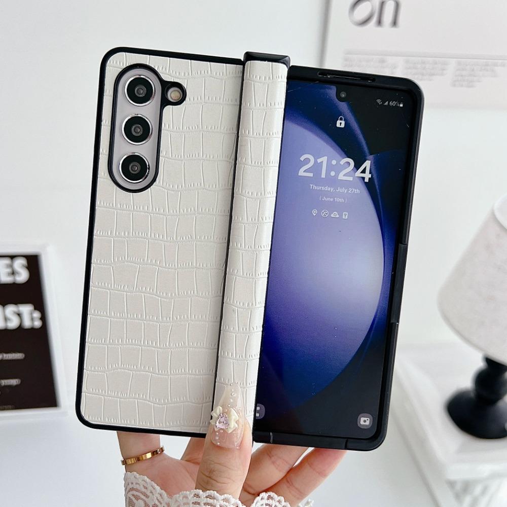 Высококачественный деловой чехол-книжка из крокодиловой кожи для Samsung Galaxy Z Fold 3 4 5 6 7, противоударная защитная крышка