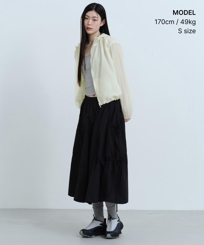 Musinsa Standard Woman Women'S Nylon Luchid Long Skirt [Black]