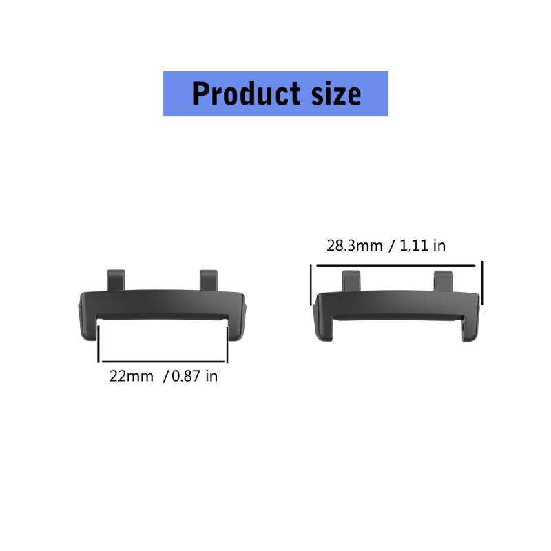 Stainless Steel Watch Band Adapter Clasp Connectors for 22mm Straps Long Durability