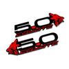 2Pcs 3D Metal Car Styling Logo Badge Rear Trunk Emblem Fender Side Sticker
