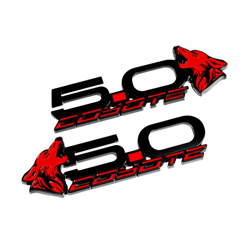 2Pcs 3D Metal Car Styling Logo Badge Rear Trunk Emblem Fender Side Sticker