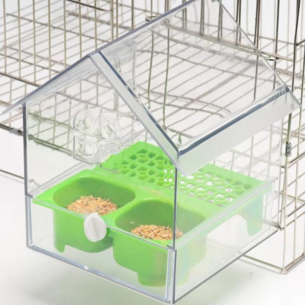 Large Capacity Bird Parrot Feeding Box 3 in 1 Hanging Bird Bath Bird Feeder Bird Cage Accessories