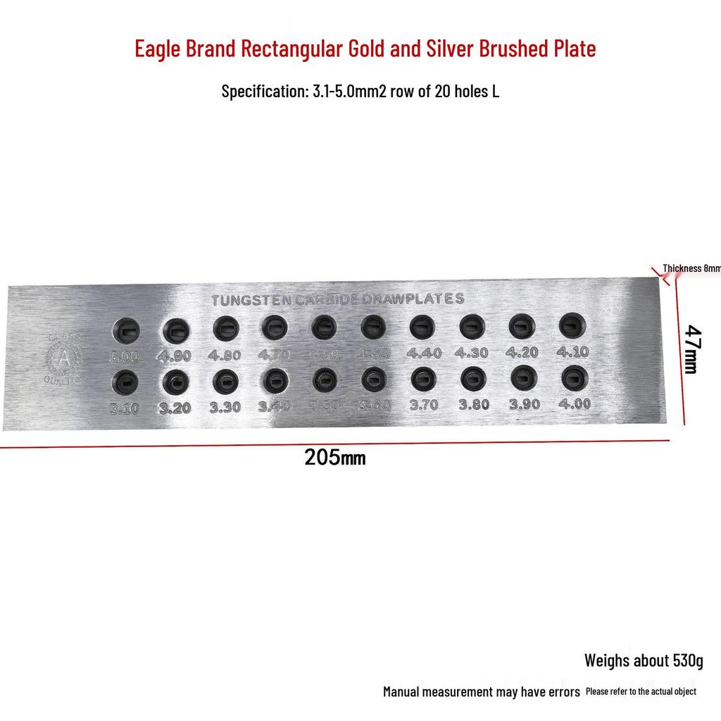 Professional Gold & Silver Wire Drawing Plate for Jewelry