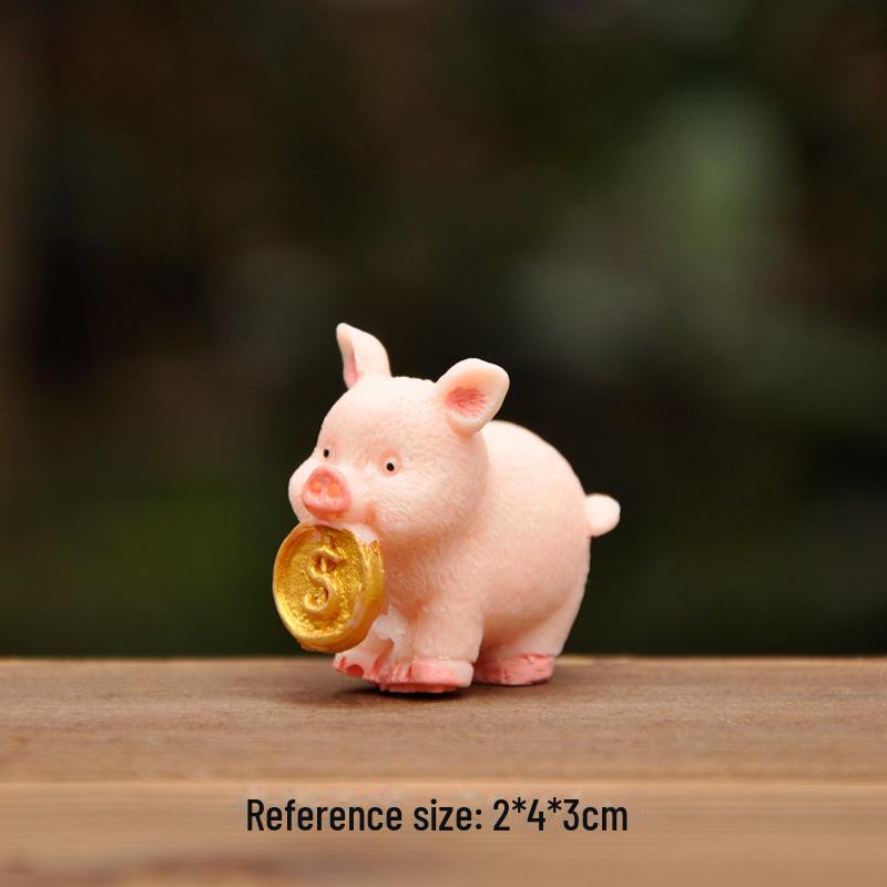 Украшение для семьи поросят из мультяшной смолы: Украшения для микроландшафта, цветочного горшка, аквариума, аквариума и торта