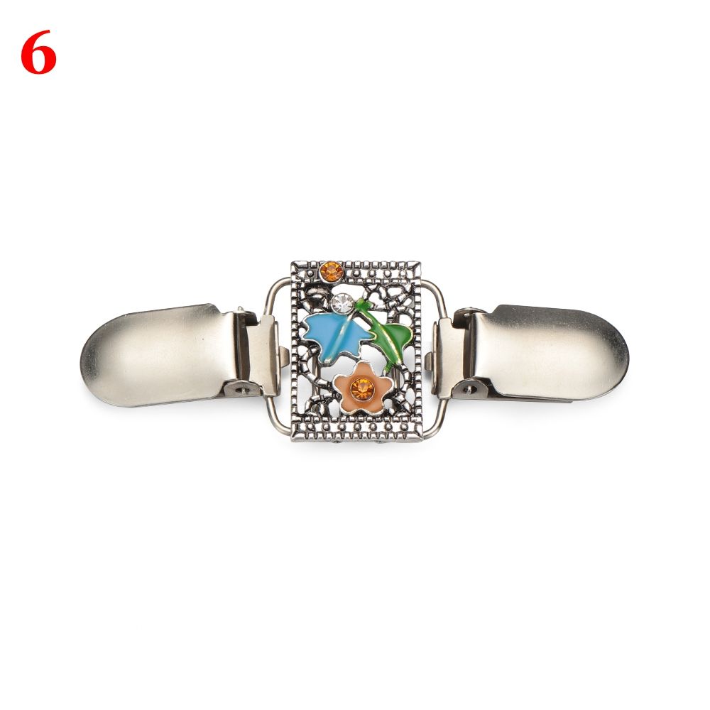 Trendy New Shirt Collar Flower Retro Cardigan Clip Duck Clip Clasps Sweater Blouse Pin Shawl Brooch