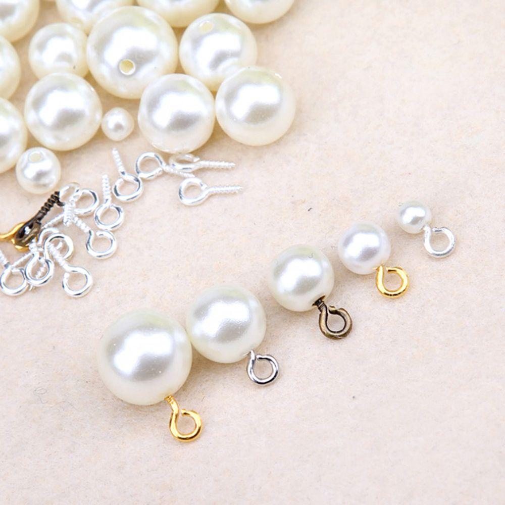 100pcs/pack Keychain Jewelry Handmade Screw Nail Threaded Peg DIY Sheep Eyes Nail