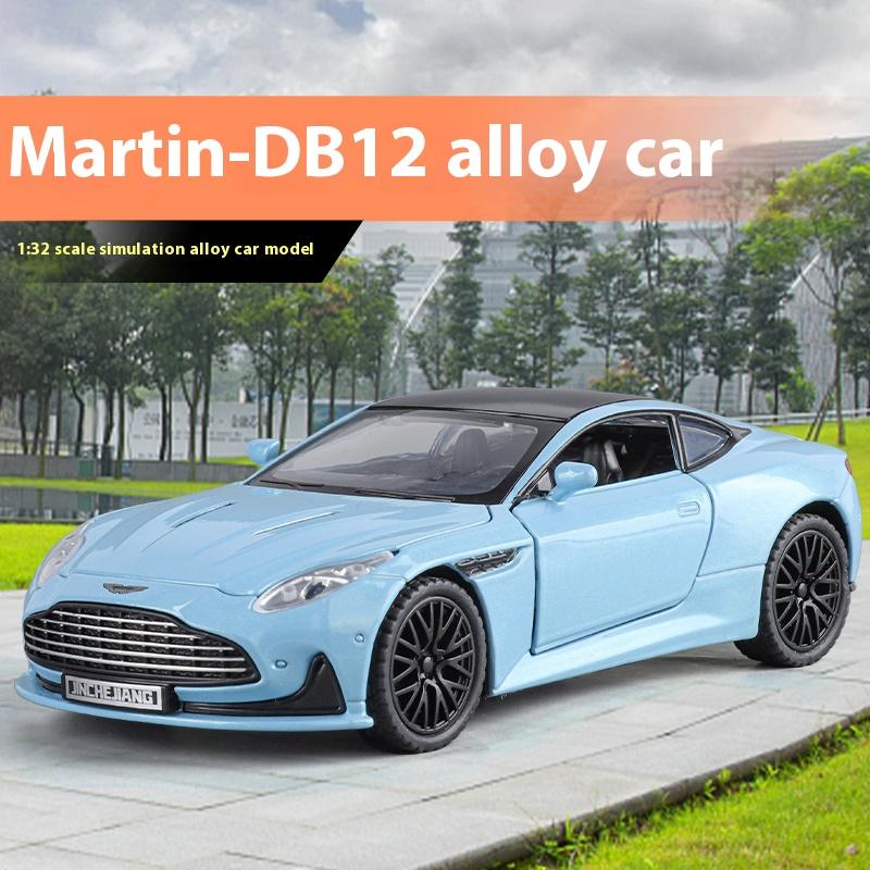 Масштаб 1/32 Спортивный автомобиль Aston Martin DB12 GT Металлическая литая модель автомобиля Звук и свет Коллекционные предметы хобби Украшения Подарок на день рождения Мальчики