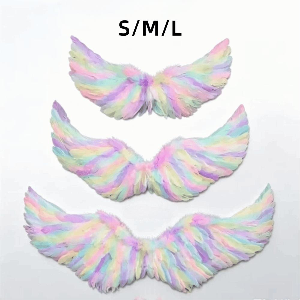Colorful Fairy Costume Cosplay Wings Rainbow Party Decoration Props Kids Women Girls