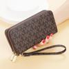 Korean Style Women's Long Wallet, 2025 Design, Double Zipper Clutch with Printed, Double Layer, Large Capacity Phone Bag