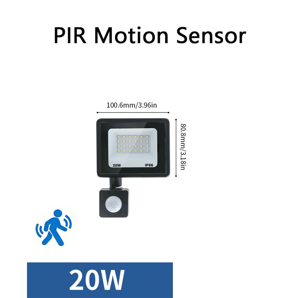 LED Floodlight Motion Sensor AC220V AC110V 10W-300W Waterproof Outdoor Projector Exterior Spotlight Outdoor lamp Wall Reflector