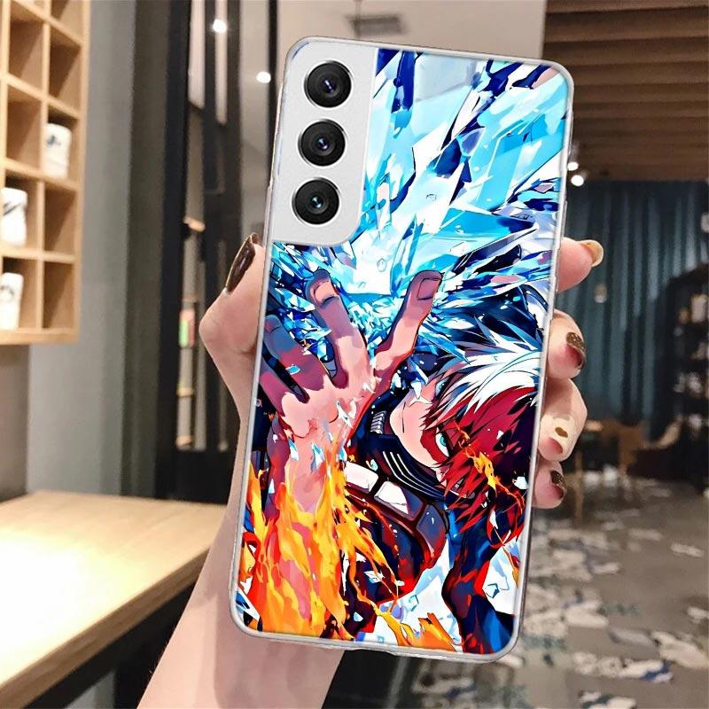 Todoroki Shoto MHA My Hero Soft Phone Case For Samsung Galaxy S24 S25 S23 S22 Ultra S21 Plus S20 FE S10 + S10E S25Ultra Pattern