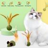 Cat Mint Ball Feather Catnip Ball Self Cleaning Teeth Grinding Ball Feather Toy Ball Pet Toys Cat Supplies Pet Cleaning Tool