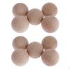 10x Wooden Unfinished Hardwood Balls, Smooth Birch
