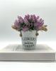Nordic Lavender Bonsai in Retro Tin Bucket - Artificial Plant for Home Decoration Display