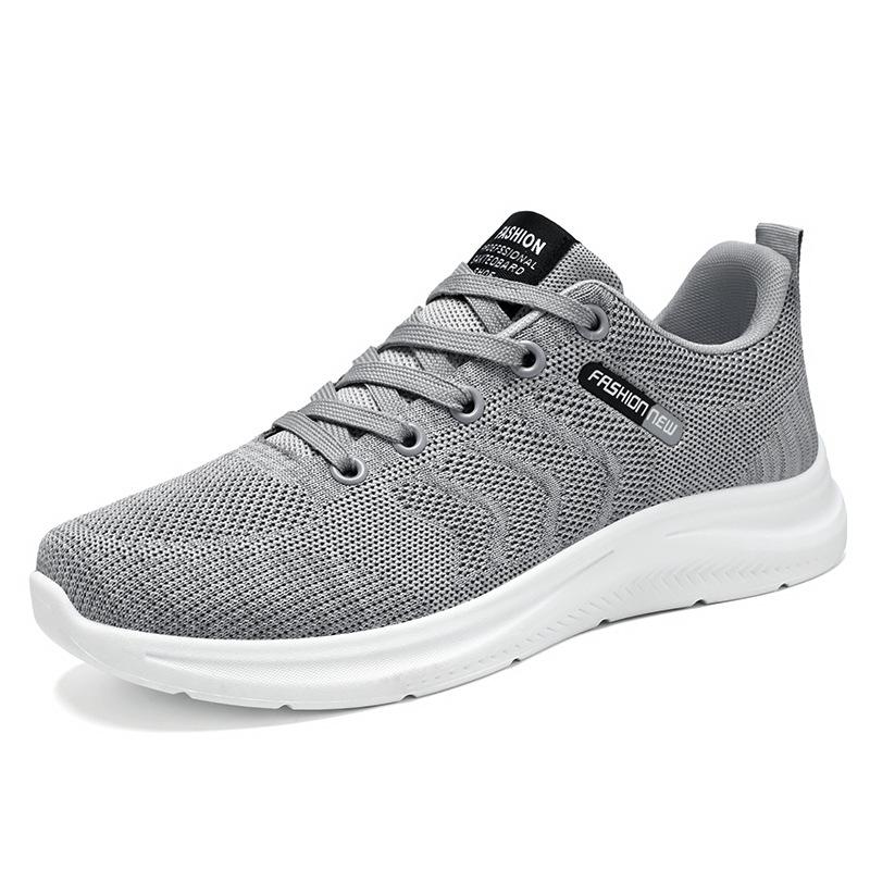 Men's Shoes Sports Shoes Autumn New Breathable Mesh Shoes Soft Soles Not Tired Feet Running Shoes Versatile Lace-up Men's Single Shoes