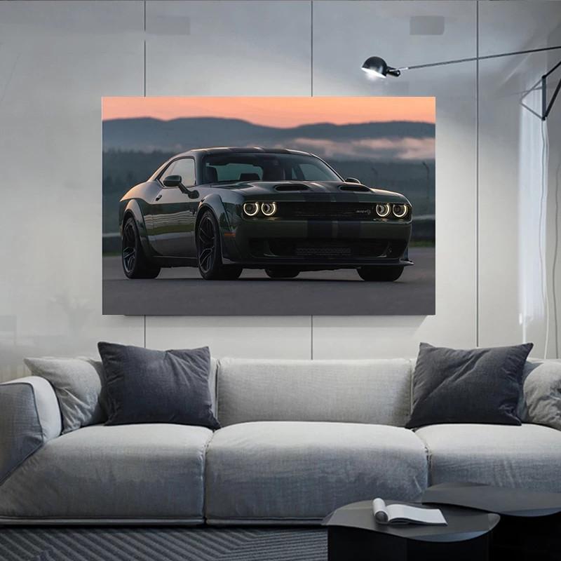 Challenger Muscle Car Roadster постеры с автомобилем, холст, картины, фотографии автомобилей, настенное искусство для гостиной, домашний декор, без рамы