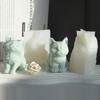 Cute Bigfoot Cat Silicone Candle Mold 3D Pet Cat Plaster Resin Soap Making Tool DIY Chocolate Ice Cake Baking Kit Home Crafts