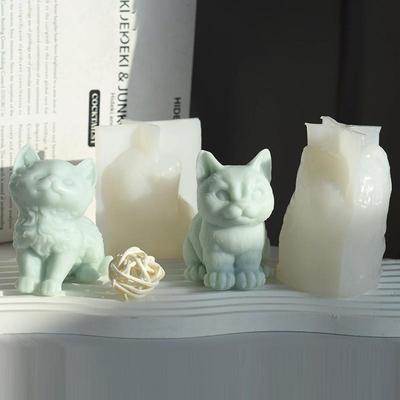 Симпатичный кот Бигфут, силиконовая форма для свечей, 3D-инструмент для изготовления мыла из гипсовой смолы для кошек, набор для выпечки шоколадного мороженого, домашнее ремесло