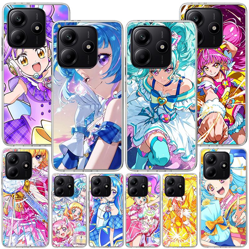 Pretty Cure Anime Phone Case For Xiaomi Redmi Note 15 14 13 12S 12 11 Pro Plus 14S 11S 11E 10 10S 11T 5G Personalized Cover Redm