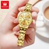 OLEVS Brand Fashion Quartz Watch for Women Stainless Steel Waterproof Luminous Week Date Luxury Women Dress Watches Montre Femme