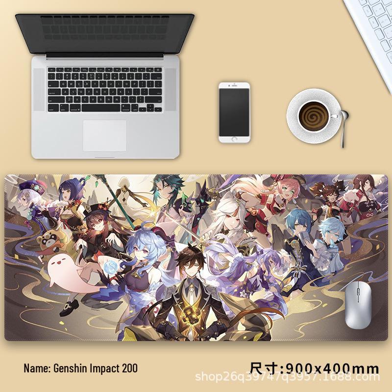 Очень большой коврик для мыши Genshin Impact Венти - Утолщенный аниме коврик для клавиатуры