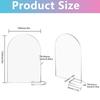 5/10/20Pcs Clear Acrylic Arch Sign with Stand Blank Name Tags Wedding Table Number Holder Place Card Party Wedding Decoration
