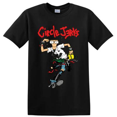 Circle Jerks Punk Rock Band T Shirt Cartoon Graphic Hardcore Punk Music Fan Tee