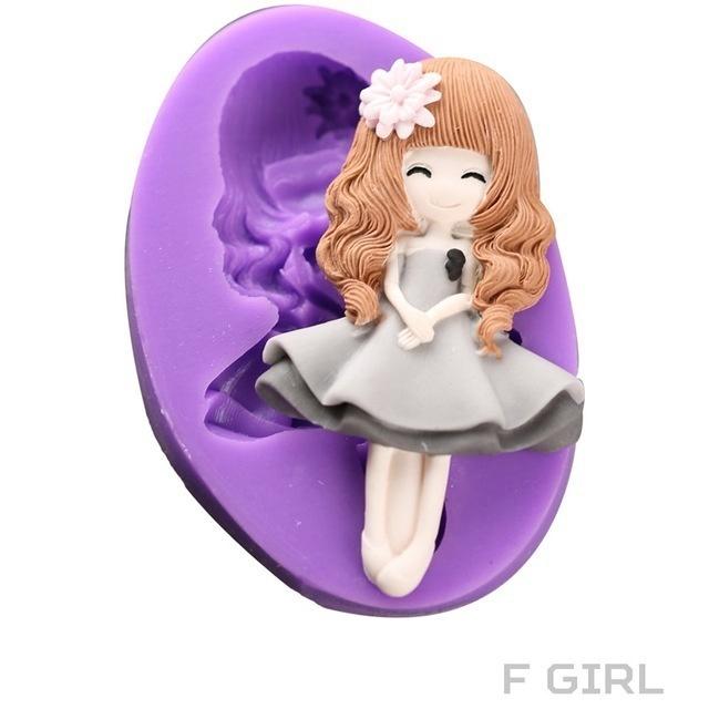 6 стилей принцесса силиконовые формы для торта из помадки детские вечерние инструменты для украшения торта Gumpaste Chocola