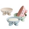 Wheat Straw Cartoon Soap Box Draining Practical Easy Clean Soap Holder Bathroom Soaps Dish Box