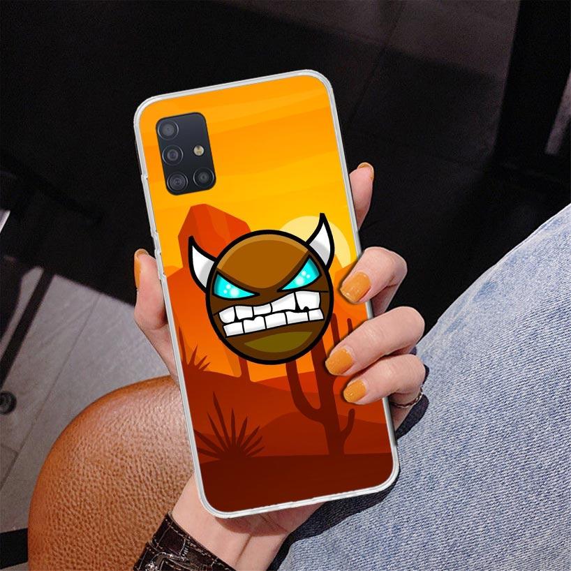 Чехол для телефона Geometry Dash для Samsung Galaxy A52 A32 A22 A12 A51 A31 A50S A30S A20S A10S Note 20 Ultra 10 Plus S10 A72 A71 G