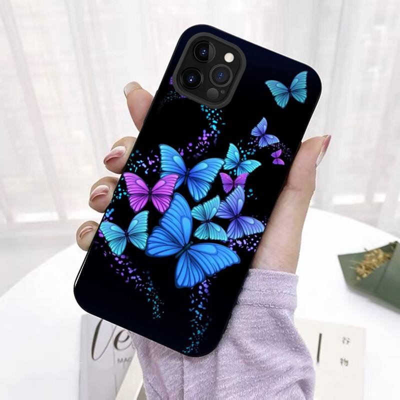 Милый красочный чехол для телефона с бабочками для iPhone 11 12 13 Mini Pro Max 8 7 6 6S Plus X 5 SE 2020 XR XS Funda Case