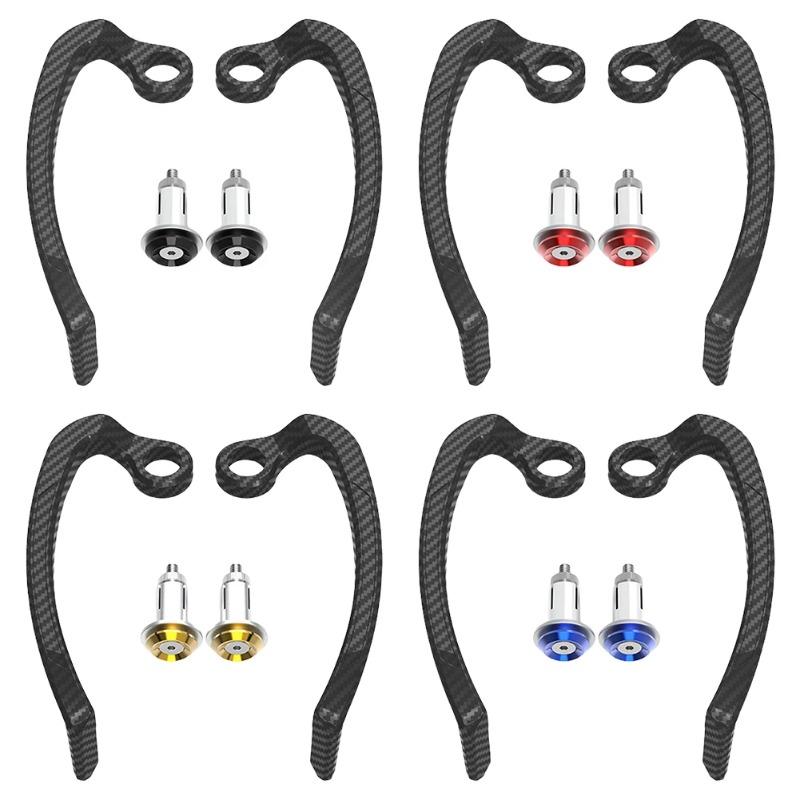 Universal Aluminum Alloy Motorcycle Brake Clutch Lever Protector, Carbon Fiber Style Handguard Shield for 13-19mm Handlebars